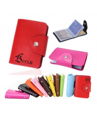 24 Slots Leather Business Card Holder