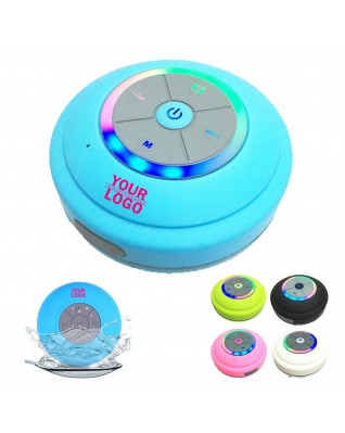 Waterproof Bluetooth Speaker with LED Lights ABS plastic