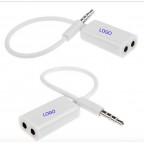 3.5mm Dual Double Splitter Audio Share Music Cable Adapter Earphone 