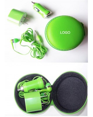 Earbud and Car Charger  Travel Set