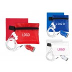 Tech Home and Auto Charging Kit with Earbuds & Cloth