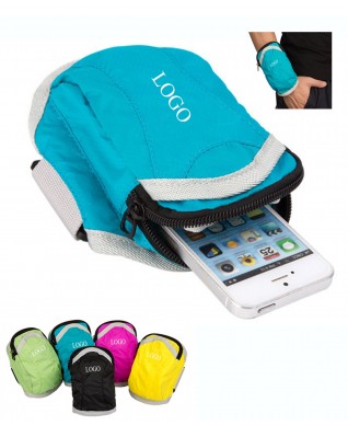 Nylon Waterproof Outdoor Sports Wrist Arm Pouch Bag