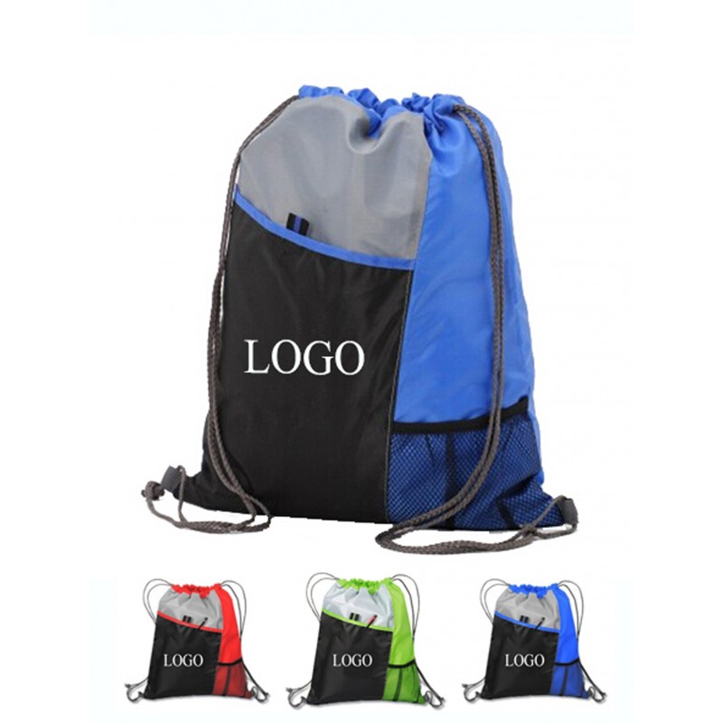 210D Zipper  Portable Drawstring Bag