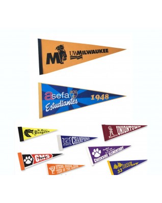 Colored Felt Pennants 4" x 10" Pennant with Felt Strip