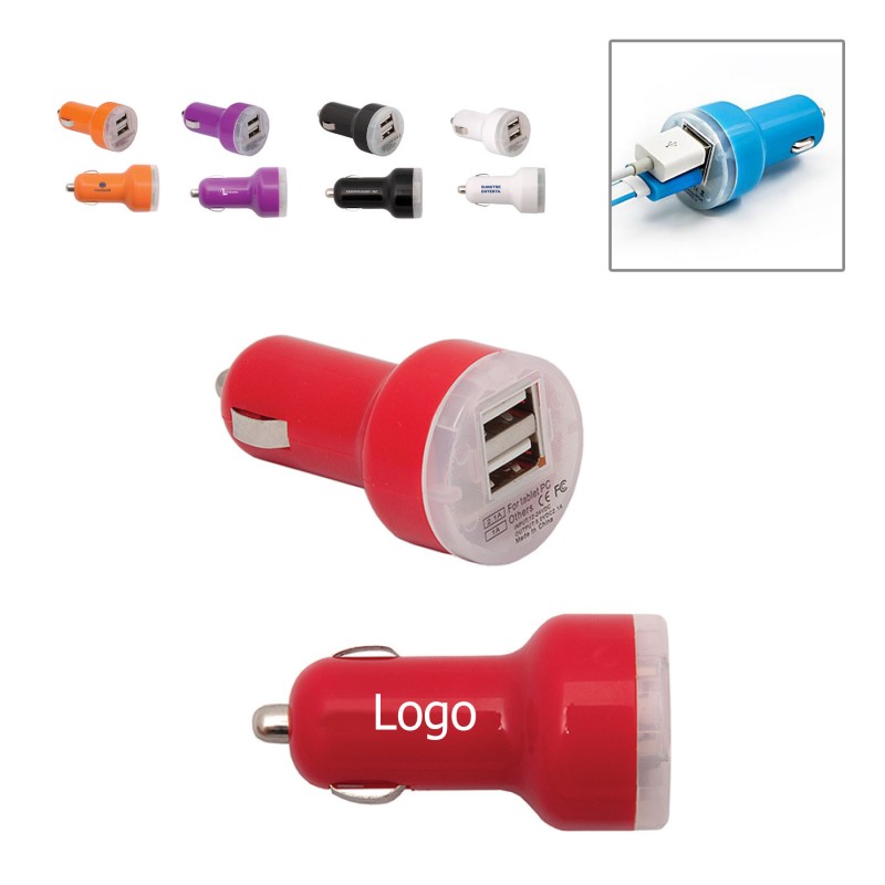 Dual USB ports can charge two devices