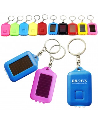 Keychain Solar Power LED Flashlight