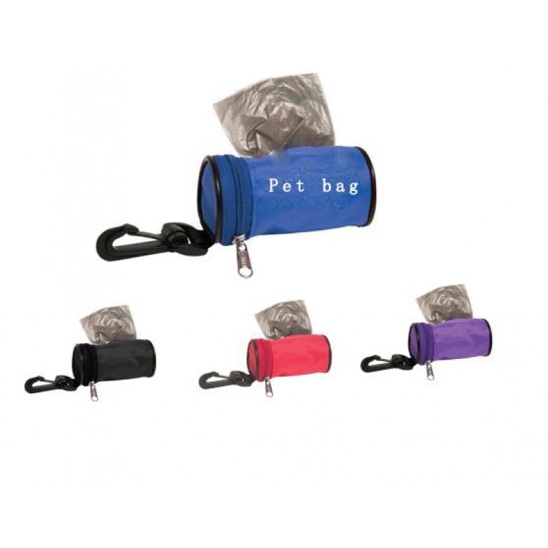 Nylon Pet Bag Dispenser With Carabiner Clip 