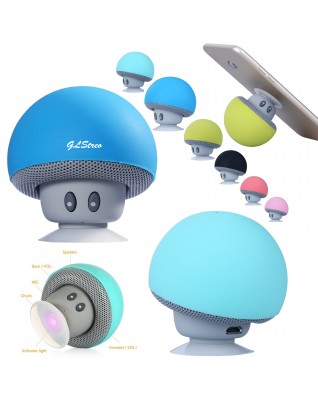 Mushroom Bluetooth Wireless Speaker with Suction Cup