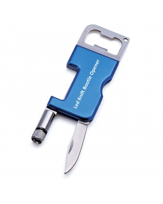 3-In-1 Flashlight With Pocket Knife And LED Light
