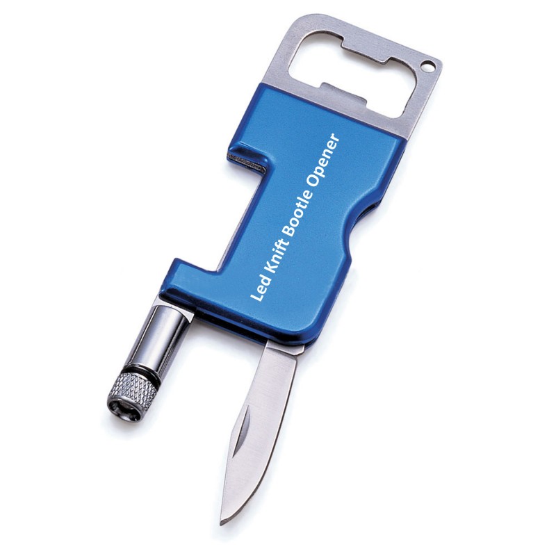 3-In-1 Flashlight With Pocket Knife And LED Light