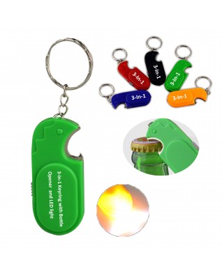3-In-1 Keyring With Bottle Opener And LED light