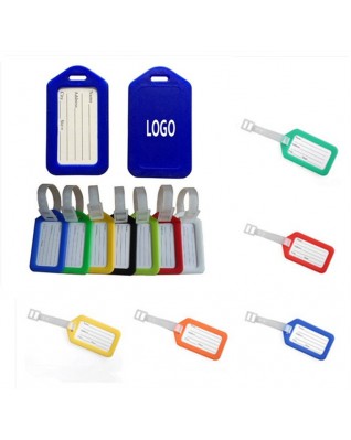 Plastic Luggage Tag with Strap