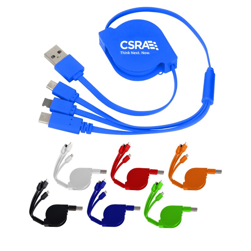 3 in 1 Retractable USB Cable