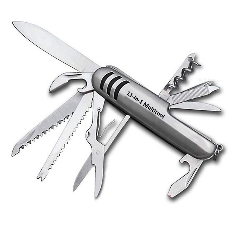 11-In-1 Stainless Steel Folding Pocket Knife