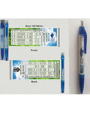 Custom Banner Pen w/ Clear Barrel 