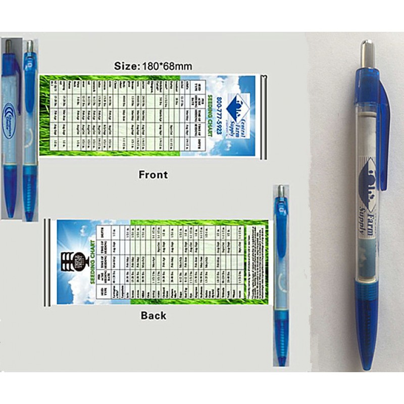 Custom Banner Pen w/ Clear Barrel 