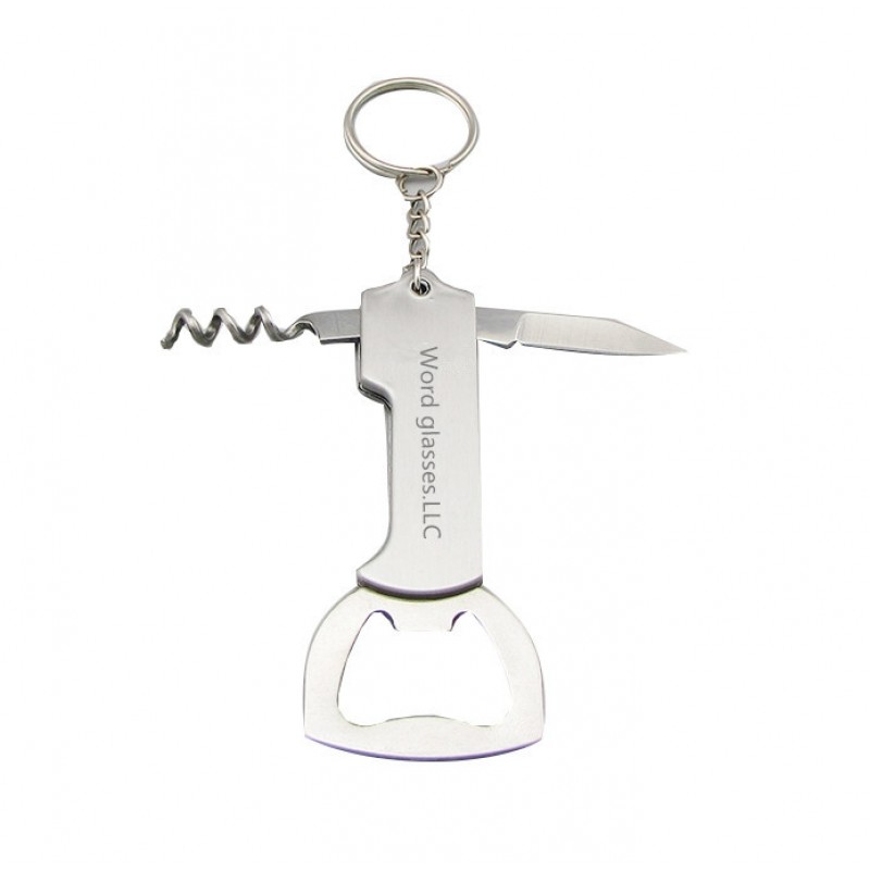 3 In 1 Multifunctional Bottle Opener w/Keychain