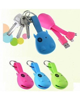 2 In 1 USB Keychain Portable Charging Cable 