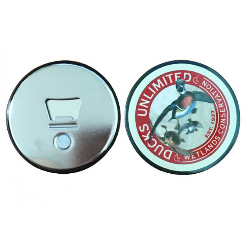 Round Size Badge Magnetic Tin Bottle Opener