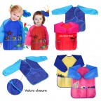 Kids Long Sleeve  Aprons With 3 Pockets