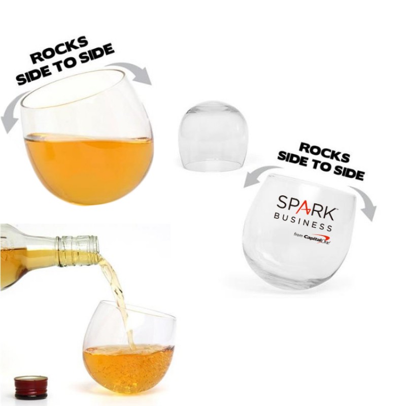 12OZ Clear Whisky Rocker Glasses Tumbler