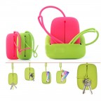 Colorful portable silicone key bag case