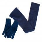 Winter polar fleece warm scarf gloves set