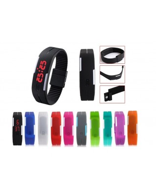 Gel jelly LED digital silicone bracelet watch