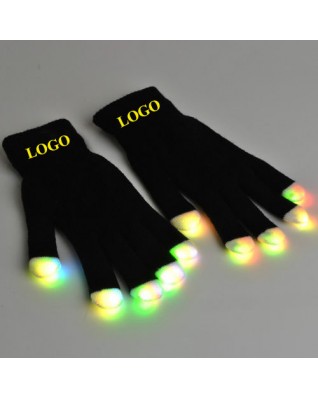 LED Flashing warm woolly gloves