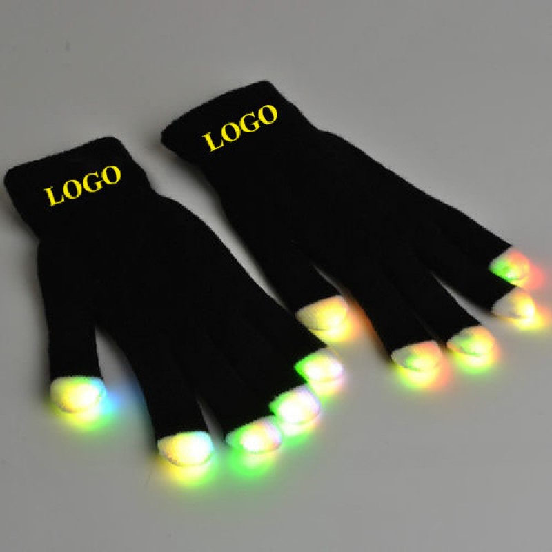 LED Flashing warm woolly gloves