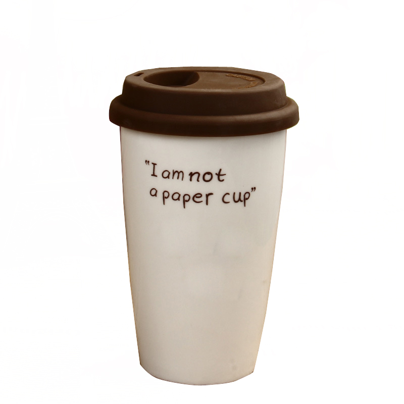 10 OZ Porcelain Travel Mug With Silicone Sleeve