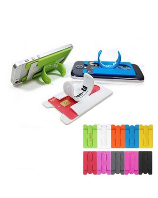Silicone Slap Mobile Phone Card Holder Stand