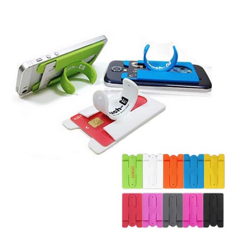 Silicone Slap Mobile Phone Card Holder Stand