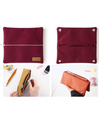 Folding Canvas Pencil Bag