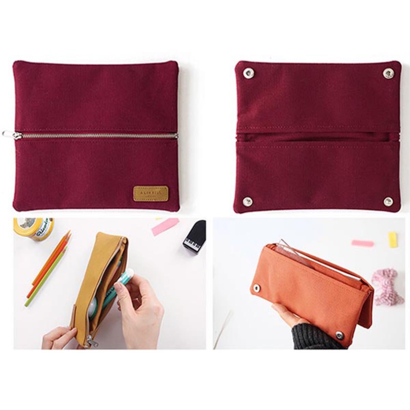 Folding Canvas Pencil Bag