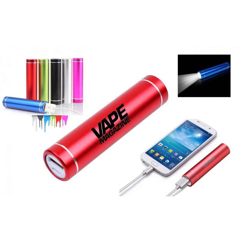2600mAh Portable Power Bank Battery Charger with LED Flashlight