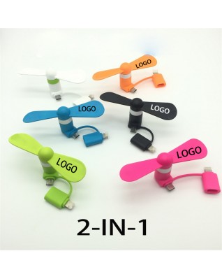 2-in-1 Portable Phone Mini USB Fan 