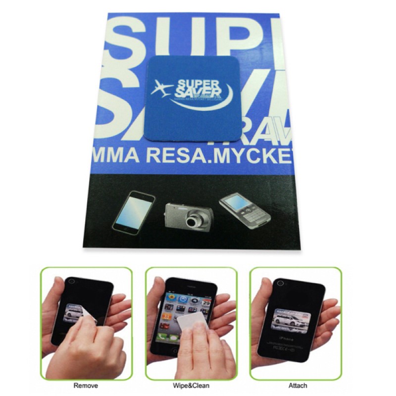 Self Adhesive Microfiber Cleaning Patch with Card