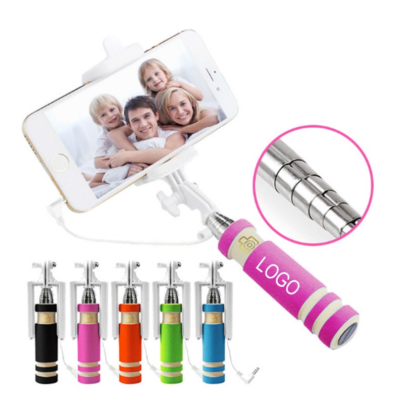 Mini Wired Selfie Stick Wire Control