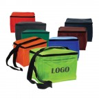 Nylon 6 Pack Cooler Bag w/ Open Front Pocket